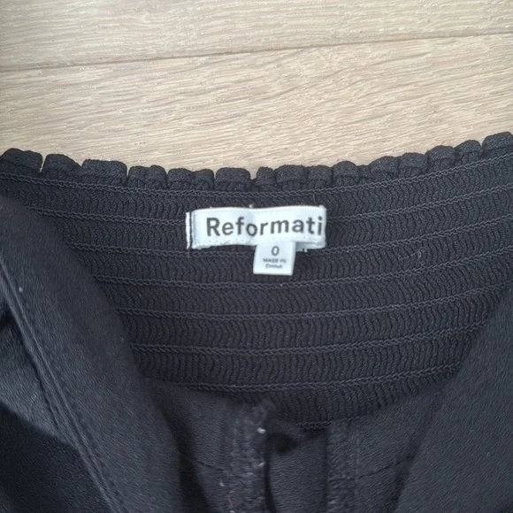 Reformation Black Puff Sleeve Blouse - Picture 2 of 4